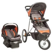 Eddie Bauer TrailGuide Jogger Travel System includes a SureFit Infant Car