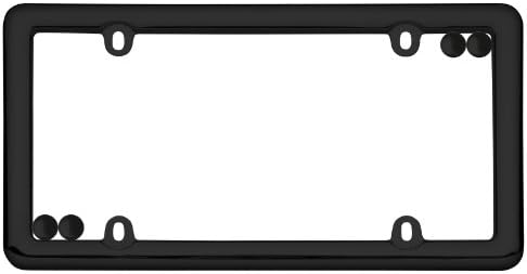 Cruiser Accessories 20650 Nouveau License Plate Frame, Black w/fastener caps