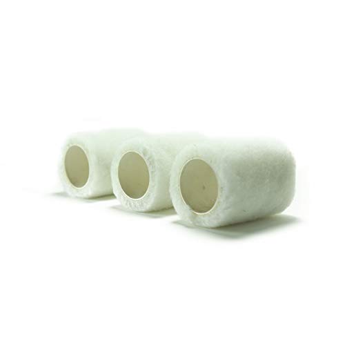 BIOBEAUTY 3 Inch Nap Paint Roller Covers White Mini 3 Pack