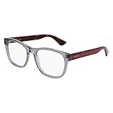 Gucci GG 0004O 004 Transparent Light Grey Plastic Square Eyeglasses 53mm
