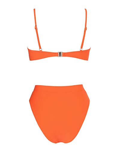 image for MOSHENGQI Sexy Push up Bikini Sets High Waist Swimsuits for Women Spag
