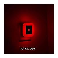 Soft Red Glow, Plug in LED Night Light with Dusk to Dawn Sensor [Pack of 2]