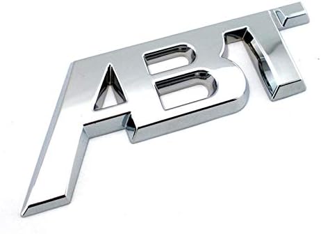 Bettway Auto Emblem Stickers - 3D ABS Material Car Side Fender Badge Sticker/Tial Emblem Stciker for VW CC Polo Passat B5 Audi A4 A6 A8 Q3 Q5 Q7 Q8 RS3 RS4 RS5 RS7 etc (Silver)