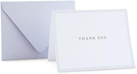 Small Thank You Cards, Gray Note Cards, Classic Professional Stationary