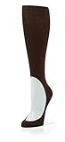 KEYSOCKS Winter Warm Knee High No Show Socks-Brown