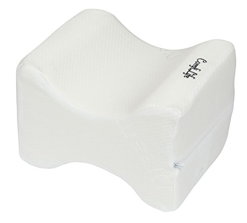 UPC 703510477989, ComfiLife Orthopedic Knee Pillow for Sciatica Relief, Back Pain, Leg Pain, Pregnancy, Hip and Joint Pain - Memory Foam Wedge Contour