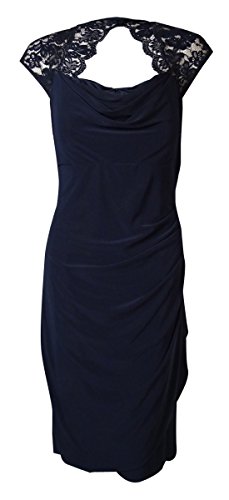 Msk Womens Lace Cowl Neck Dress 6 Deep Navy | Desertcart Suriname