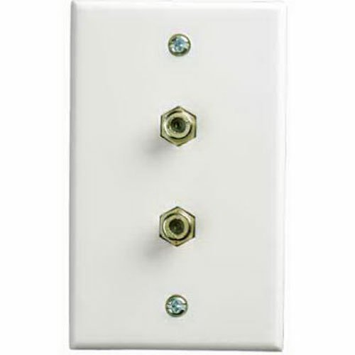 RCA VH128N VH128X Coaxial Duplex Wall Plate (White)