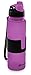 Nomader BPA Free Collapsible Sports Water Bottle - Foldable with Reusable Leak Proof Twist Cap for Gym Travel Hiking Camping and Outdoors - 22 oz (Purple)