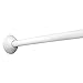 iDesign 79071 Metal Wall-Mounted Curved Shower Curtain Rod, Expandable Pole for Master, Kids', Guest Bathroom, Window, Adjustable from 41