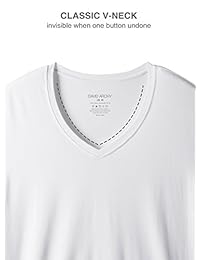 David Archy - Camisetas de manga corta para hombre, cuello en V, algodón premium, 4 unidades