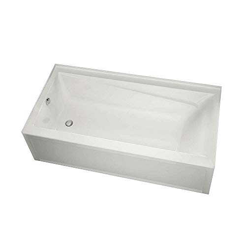 MAAX 105519-R-000-001 Exhibit Acrylic Right-Hand Bathtub, 59.75-in L x 30-in W x 17.75-in H, White