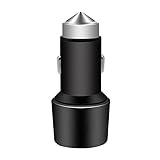Car Charger,Yoyamo 3.1a / 15w Dual USB Ports Car Charger with Car Escape Emergency Safety Hammer Function -Rapid Portable Travel Charger for Smartphone/tablets (Black)