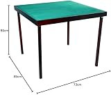 Engelhart Bridge Table Birchwood 89cm Foldable Card Table Felted Green Top view 2