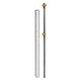 4ft Tall (1 Unit) No Dig WamBam Finishing Post with Steel Pipe Anchor Kit, Permanent White Vinyl Post for Nantucket, Sturbridge, and Westport Fence and Gate Kits, BL19042
