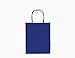 12CT Medium Royal Blue Biodegradable, Food Safe Ink & Paper, Premium Quality Paper (Sturdy & Thicker), Kraft Bag with Colored Sturdy Handle (Royal Blue, Medium 12Count)