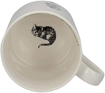 V&A C000048 Alice in Wonderland Mug in Gift Box, 'Alice' Design, Fine China, White, 350 ml, White Black Gold - Image 4
