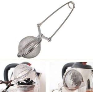 Sakoraware Stainless Steel Spoon Tea Leaves Herb Mesh Ball Infuser Filter Squeeze Strainer Tong for Brewing Green Tea