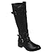 Journee Collection Womens Regular Sized and Wide-Calf Knee-High Buckle Riding Boot