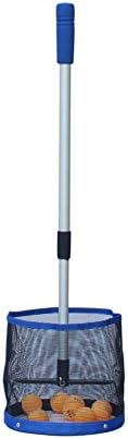 Lesmin Portable Adjustable Length and Angle Pingpong Ball Collector Machine Pick up the Ball Picker for Outdoor Pingpong Trainning