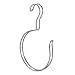 mDesign Closet Hanger Organizer Large Accessory Metal Loop Hooks for Ties, Belts, Scarves, Shawls, Pashminas - 4 Pack - Chrome