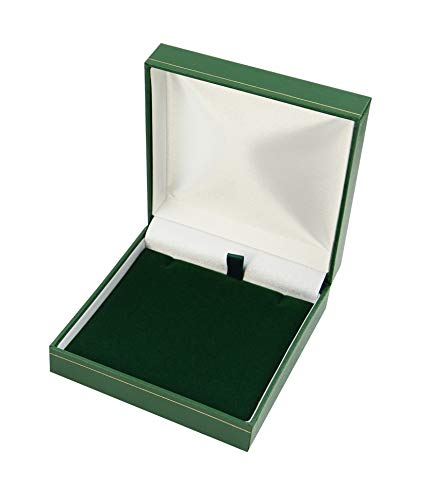 Jewellery Leatherette Pendant Universal Jewellery Box - Jewellers Gift Boxes (Green)
