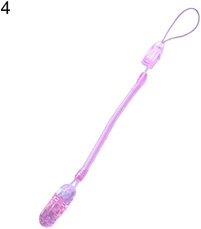 SdoubxM Baby Products Accessories Infant Baby Dummy Pacifier Teether Soother Spring Nipple Clip Chain Strap Holder - Pink