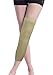 1 Pair Adults Elder Winter Long Stretchy Leg Warmers Arthritis Tendonitis Windproof Thermal Knee Brace Leg Sleeves Support Over-Knee Socks Legging for Ski Dance Yoga Cycling Motorcycle (Beige)