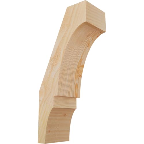 Ekena Millwork BRC06X10X22BOA00RDF 6"W x 10"D x 22"H Balboa Rough Sawn Knee Bra…