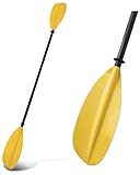 Naviskin 5 Color Available Aluminum 2 Pieces Construction Kayak Paddles Total 87 Inch for Kayaking (Yellow)