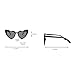 MINCL/New Fashion Love Heart Sexy Shaped Sunglasses For Women Girls Brand Designer Sunglasses UV400 (black)