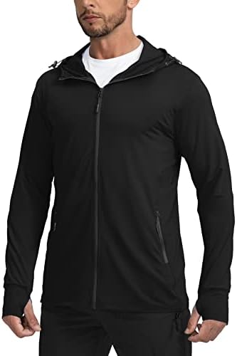 Sejuani Men's UPF 50+ Light Jacket Full Zip Sun Protection Hoodie