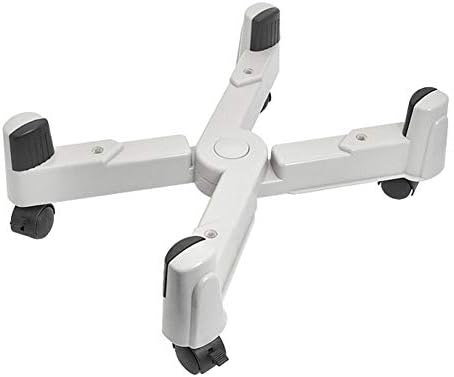 CPU Stand Anti-slip PC Wheels Tower Desktop Hosts Tray ABS Office Home Computer Accessory Adjustable Size Case Holder (Grey)