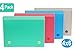 1InTheOffice Index Card Holder 4x6, Index Card Case, Assorted Colors (4 Pack)