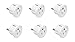 Instapark IPA-20-6P Heavy-duty USA/America Type A (2-Pin) & B (3-Pin) to European Type E & F/Schuko Electrical Wall Outlet/Socket Plug Adapter for Travel, 6-Pack (White)