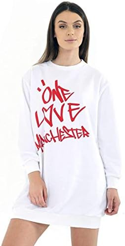 Classy Fashion Womens Ariana Grande Jumper Ladies Girls Celeb Oversized Baggy Loose One Love Manchester Sweatshirt Top Tunic Dress T Shirt