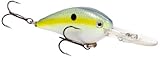Strike King KVD 1.5 Flatside Pro-Model Crankbait, Chartreuse Sexy Shad