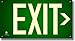 Photoluminescent Exit Sign Green W/Holes and Hardware - Aluminum Code Approved UL 924/IBC/NFPA 101