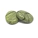 Aboval 2 Pcs Professional Large Massage Stones Natural Green Jade Hot Cold Stone for Spa, Massage Therapy (3.14 x 2.36 in)