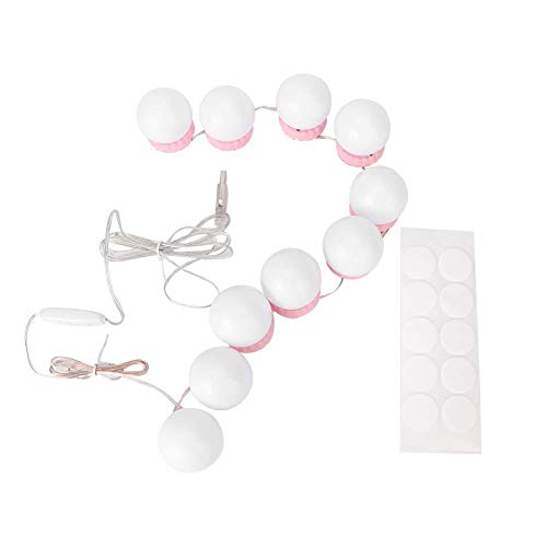 Makeup lamp, mirror light, three-color LED applique in pink temperature, dresser bulb