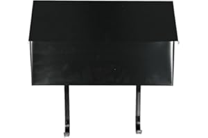 Design Series Black Swedish Rural Mailbox – Metal Wall Mount Post Box, Small, Outdoor Madern Mail Box with Newspaper Hooks 15