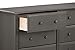 Davinci Jayden 6-Drawer Double Wide Dresser in Slate, Greenguard Gold Certified