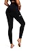 Olacia Womens Tummy Control High Waisted Leggings with Pockets Workout Leggings Black