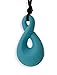 Stimtastic Chewable Silicone Twist Pendant Nontoxic BPA and Phthalate Free, Turquoise