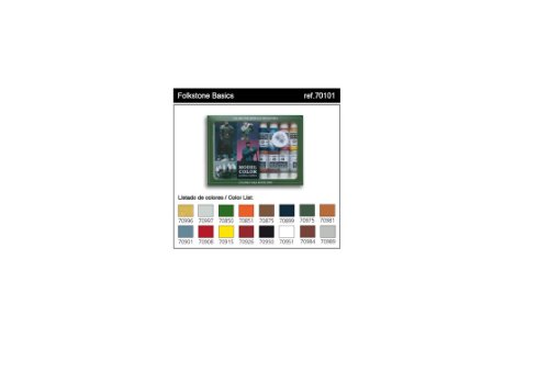 Model Color Paint Set - Folkstone Basic Colors