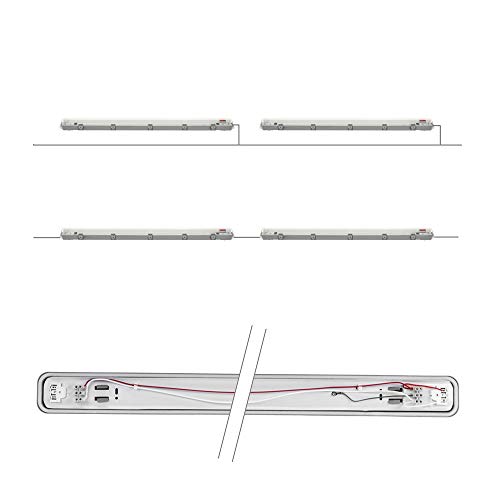 NCC-Licht LED Feuchtraumleuchte Wannenleuchte 157cm IP65 für 1 x T8 LED Röhre G13 150cm – Bild 5