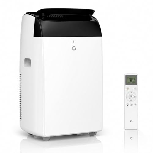 IDEALHOUSE 14,000 BTU Portable Air Conditioner for Large Room Up to 700 Sq.ft, 3-in-1 Portable AC Unit with Secure Window Kit, Auto-Evaporating Floor Air Conditioner with Remote & Timer for Bedroom