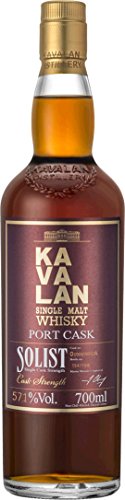 Kavalan Solist Single Malt Whisky Port Cask in Geschenkverpackung (1 x 0.7 l)(Grüne Geschenkbox-Variante mit 60,2 Prozent Alkohol und braune Geschenkbox mit 57,1 Prozent Alkohol.)