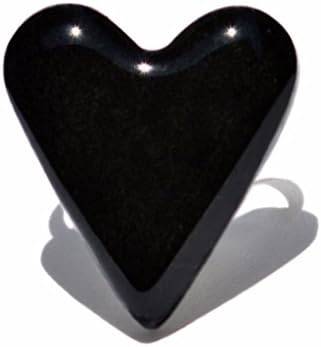 Black Heart Ring Jewelry // Dark, Minimal, Simple, Hearts, Shape, Rings, Goth, Grunge, Emo, Scene, Soul, Creepy Cute, Punk, Witchy