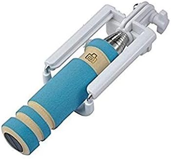 KF Deals K&F Mini Selfie Stick for All Smartphones with Aux Cable (Multicolour)